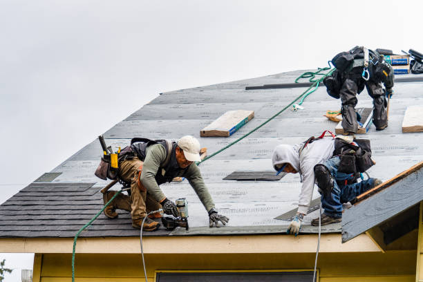 Professional Gutter Installation technician working in Kapowsin, WA